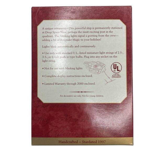 U.S.S. Defiant Star Trek Deep Space Nine Hallmark Ornament - Picture 3 of 4